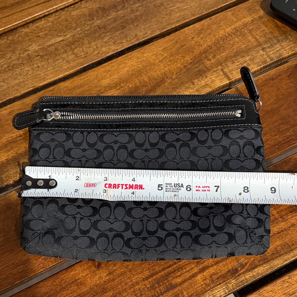 Coach Black Mini Bag with Signature Pattern - Picture 7 of 10